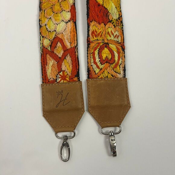Hiptipico Hand-Embroidered Camera / Bag Strap - Orange - Picture 9 of 12